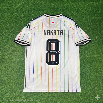 Hidetoshi Nakata Japan Away White Football Jersey