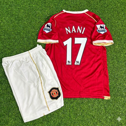 Luis Nani #17 Manchester United 2006-2007 Kids Home Football Jersey Kit