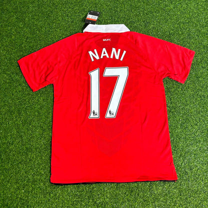 Luis Nani Manchester United 2010/2011 Retro Home Football Jersey Kit