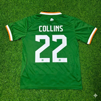Nathan Collins #22 Ireland 2026 Green Football Jersey