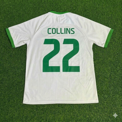 Nathan Collins 22- Ireland Vintage Special Edition White Football Jersey Collection