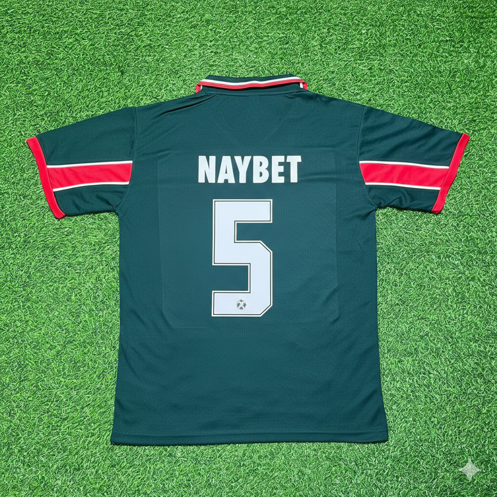 Noureddine Naybet Morocco 1998 Home Season Retro Football Jersey Kit