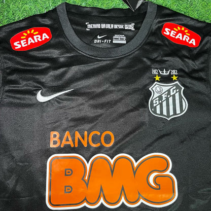 Santos Neymar Jr 11 - Black Special Golden Font Retro Kit Football Jersey