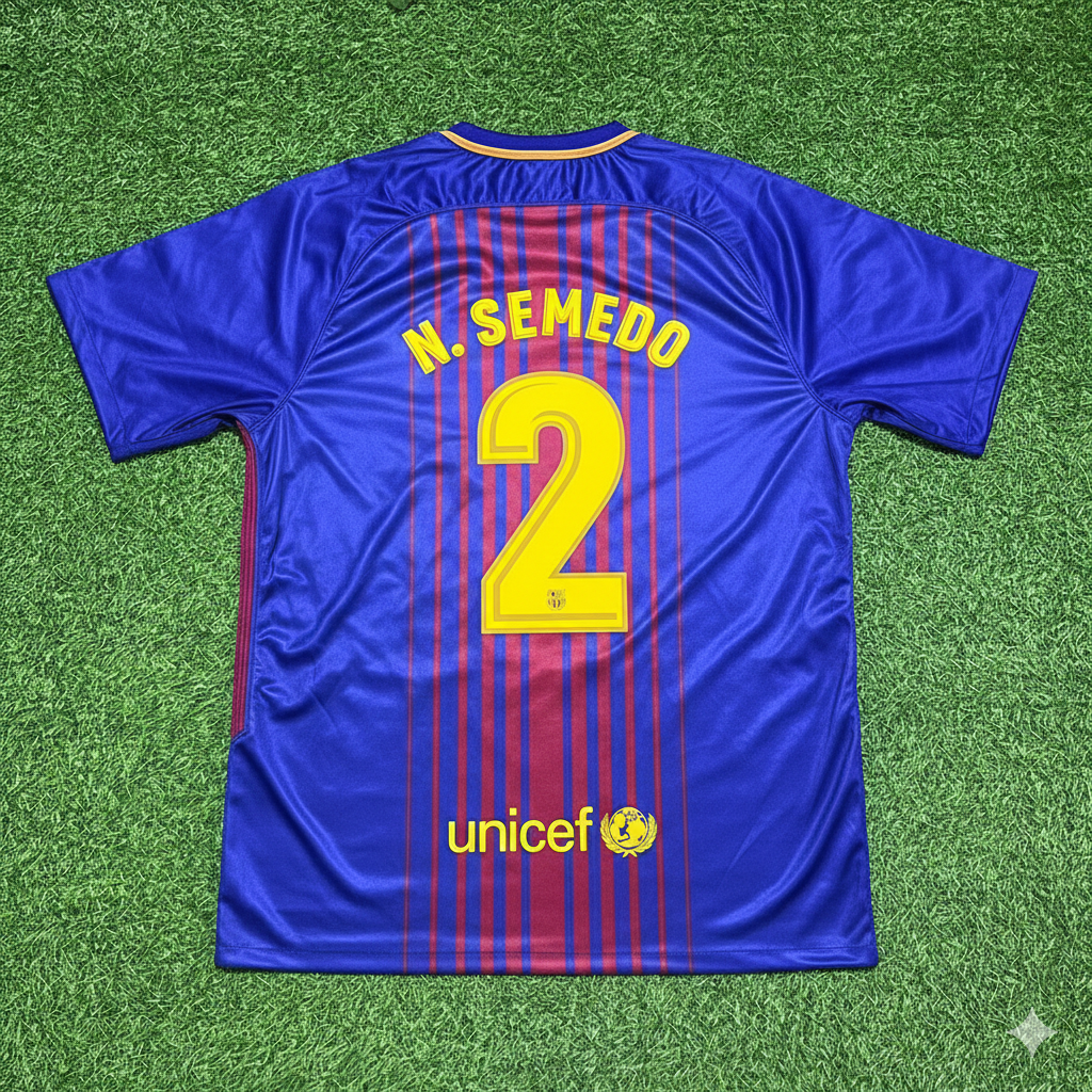 Nelson Semedo 2- Barcelona 2017/2018 Season Football Jersey Kit
