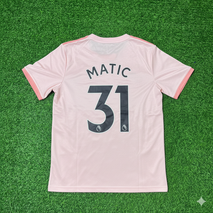 Nemanja Matic Manchester United 2018/19 Pink Retro Football Jersey Collection