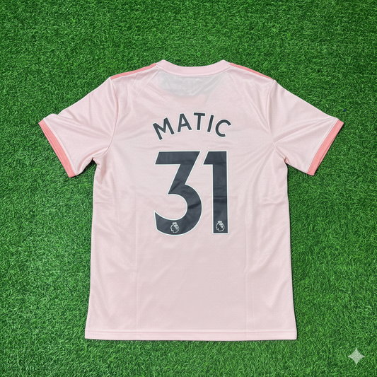 Nemanja Matic Manchester United 2018/19 Pink Retro Football Jersey Collection