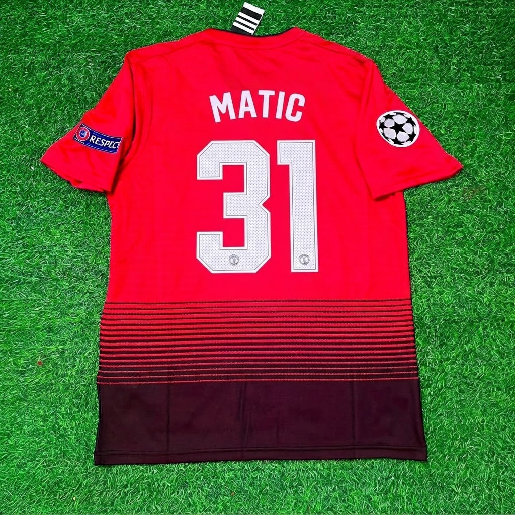 Nemanja Matić #31 Manchester United 2018-2019 Season Home Red Retro Football Jersey