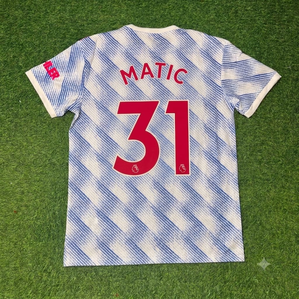 Nemanja Matic Manchester United 2021-2022 Final Season Away Retro Football Jersey Kit