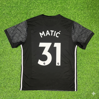 Nemanja Matic Manchester United 2017-2018 Black Retro Football Jersey Kit