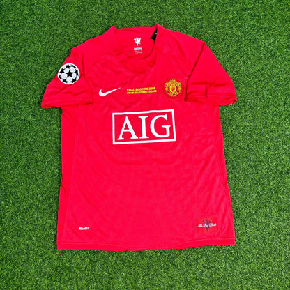 Nemanja Vidic #15 Manchester United 2008 Champions League Final Retro Football Jersey