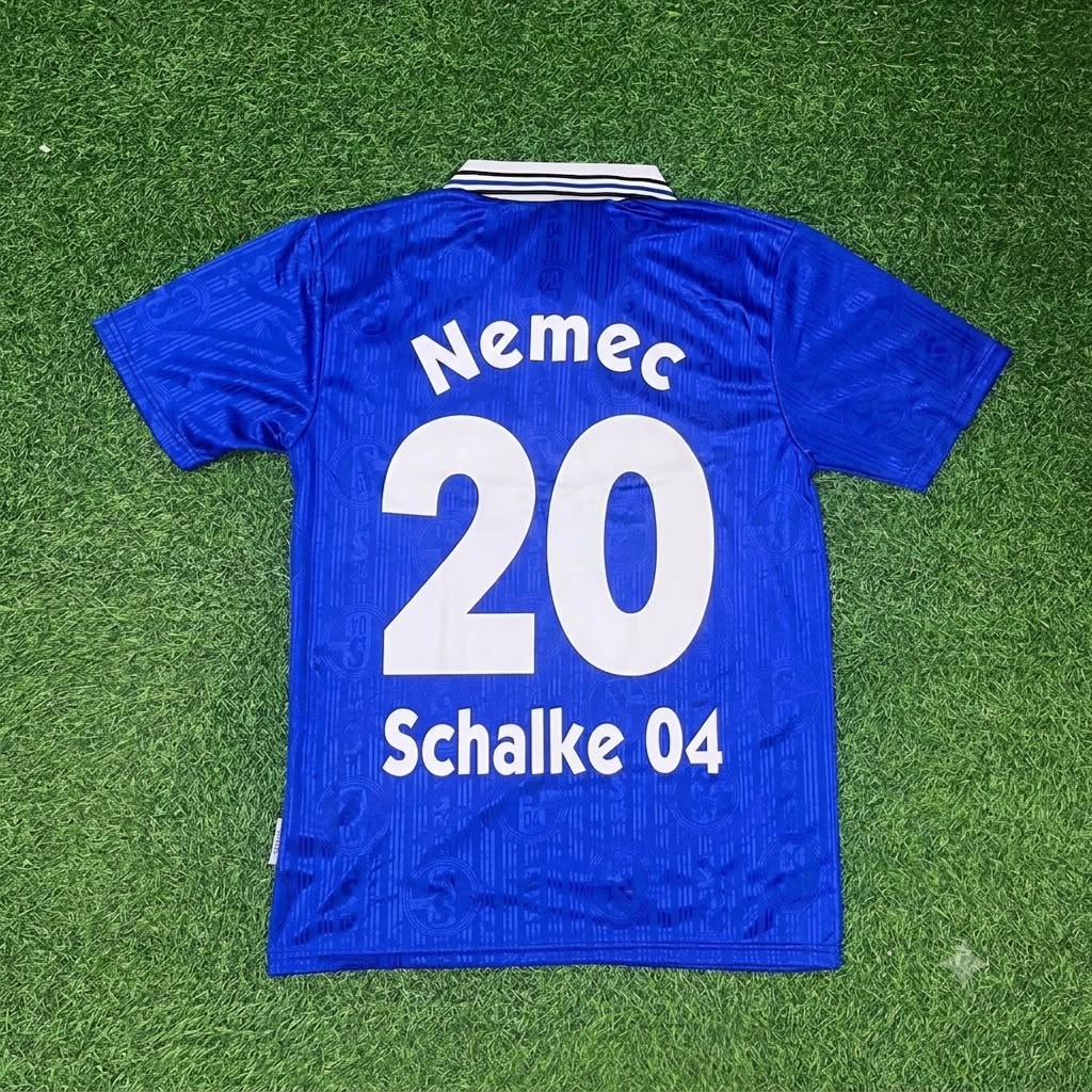 Jiri Nemec Schalke 04 Heim Retro Fußballtrikot Jersey