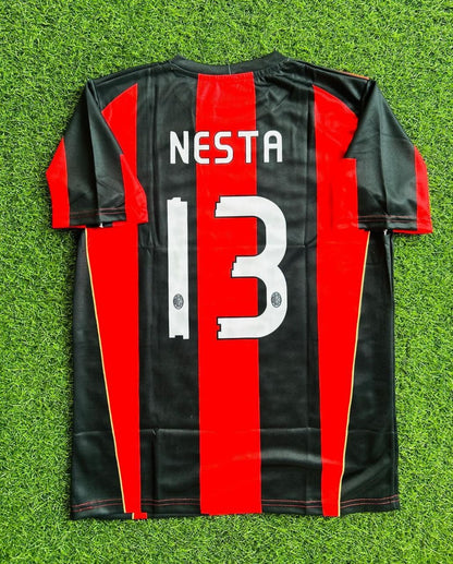 Nesta 2010 - 11 AC Milan Retro Football Jersey Kit