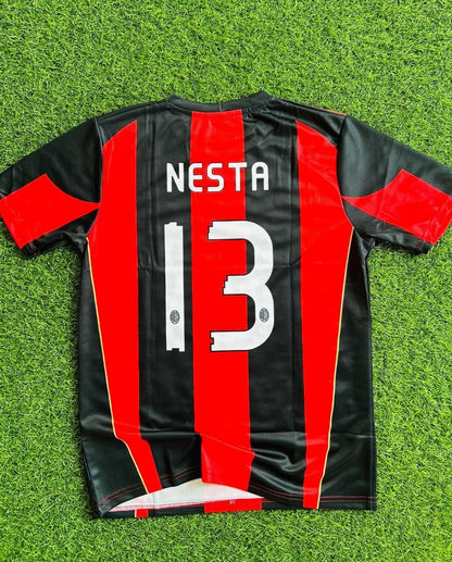 Nesta 2010 - 11 AC Milan Retro Football Jersey Kit