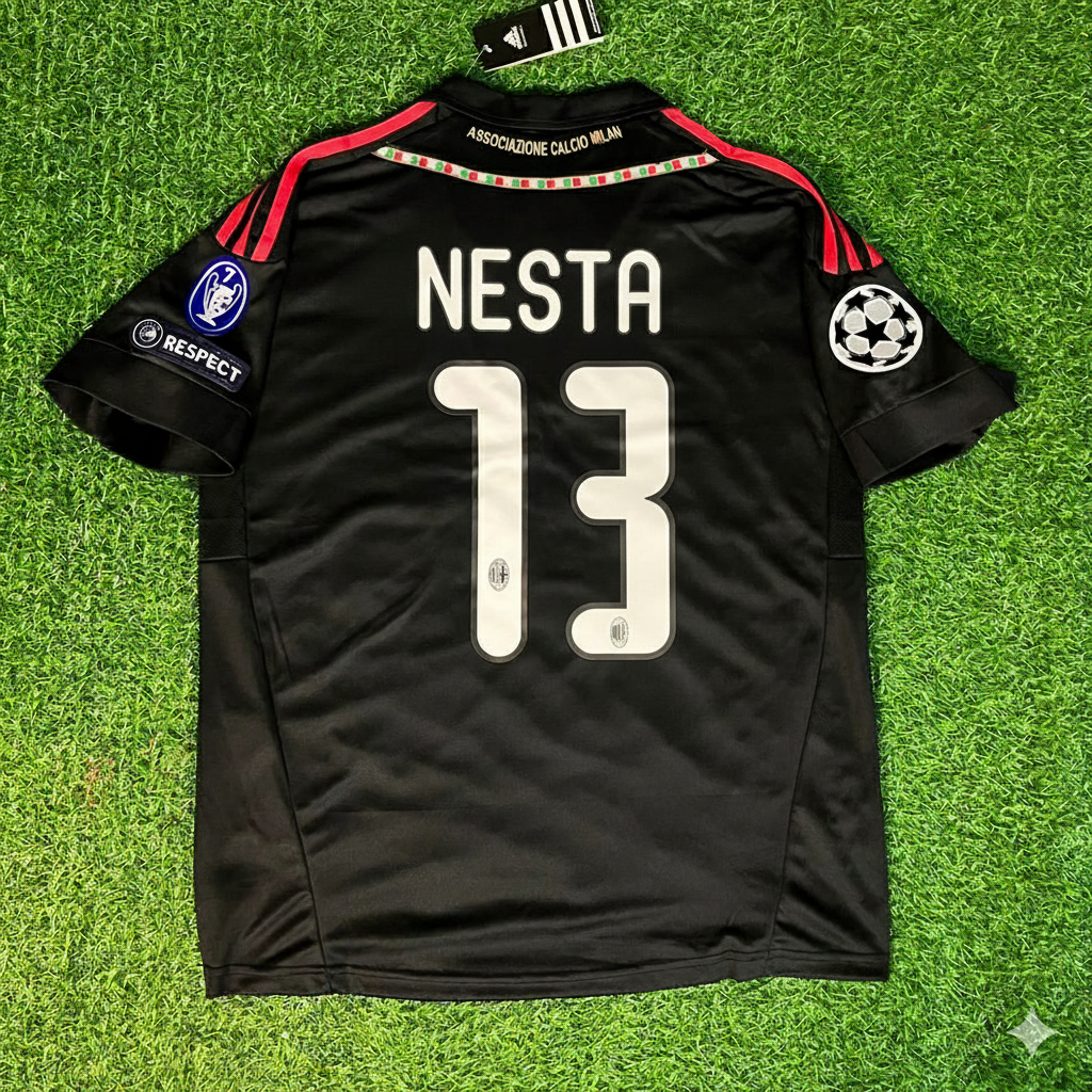 Alessandro Nesta 13 - Milan Third Kit 2011/12 Retro Football Jersey Kit