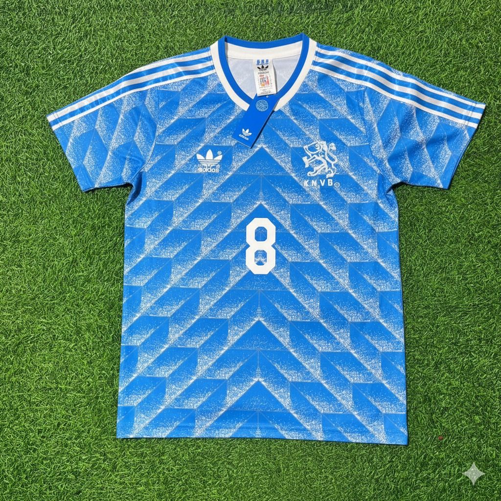 Netherlands Edgar Davids Retro Football Jersey back view