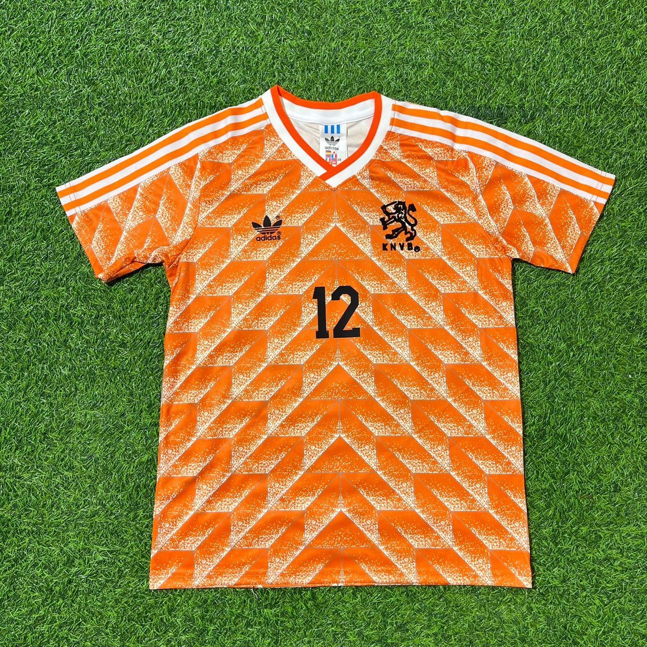 Netherlands 1988 Marco van Basten Retro Home Football Jersey back view