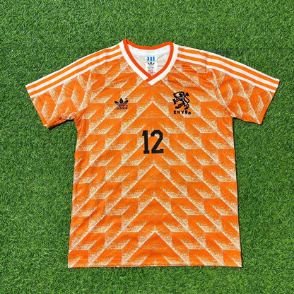 Netherlands 1988 Marco van Basten Retro Home Football Jersey back view