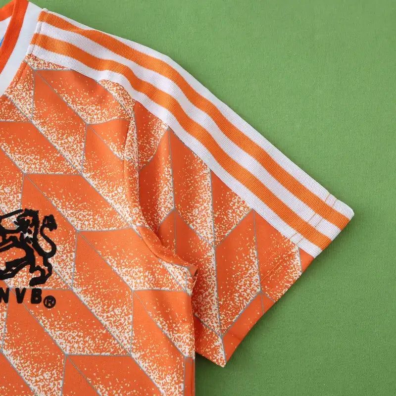 Netherlands 1988 Retro Home Kids Football Jersey detail view