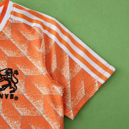 Netherlands 1988 Retro Home Kids Football Jersey detail view