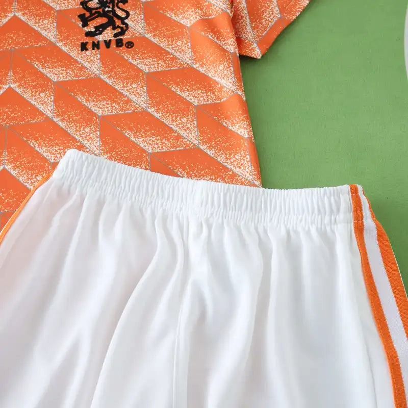 Netherlands 1988 Retro Home Kids Football Jersey detail view