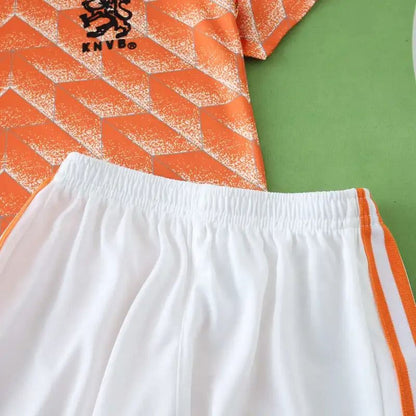 Netherlands 1988 Retro Home Kids Football Jersey detail view