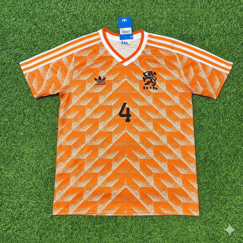 Netherlands Frank de Boer Retro Home Football Jersey back view