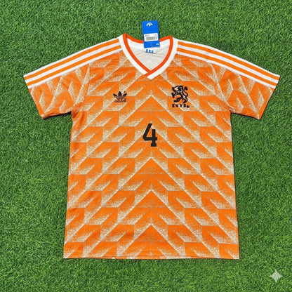 Netherlands Frank de Boer Retro Home Football Jersey back view