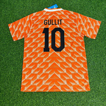 Netherlands 1988 Ruud Gullit Retro Football Jersey front view