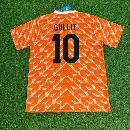 Netherlands 1988 Ruud Gullit Retro Football Jersey front view