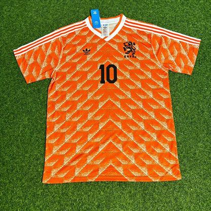 Netherlands 1988 Ruud Gullit Retro Football Jersey back view