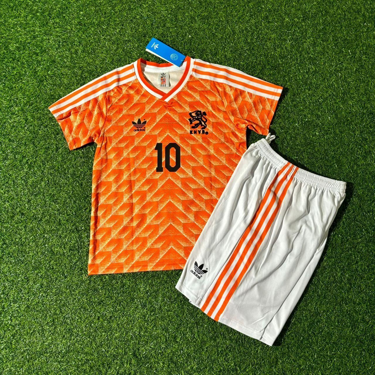 Netherlands 1990 World Cup Ruud Gullit Kids Football Jersey back view