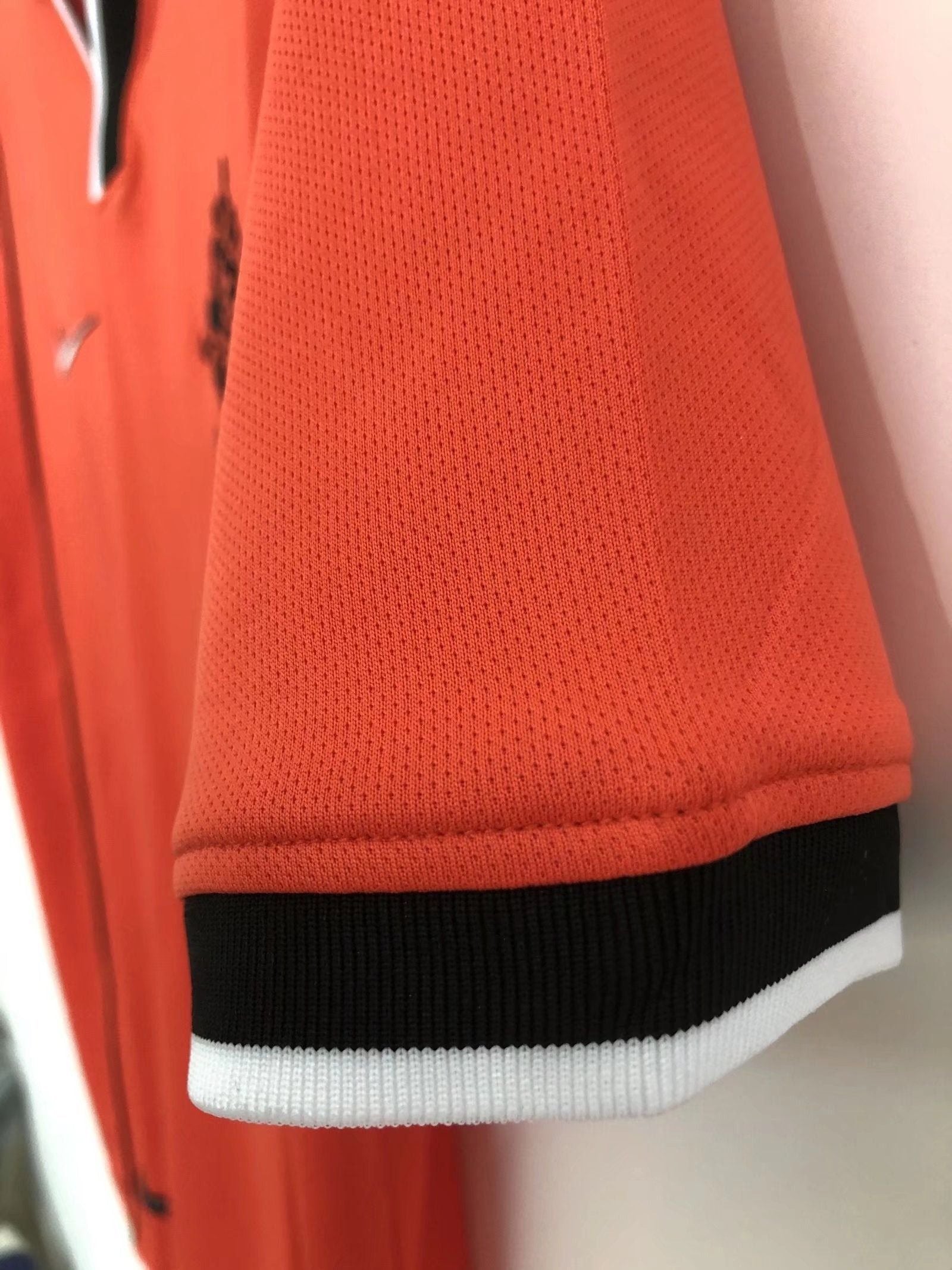 Netherlands 1998 World Cup Retro Home Orange Football Jersey front view