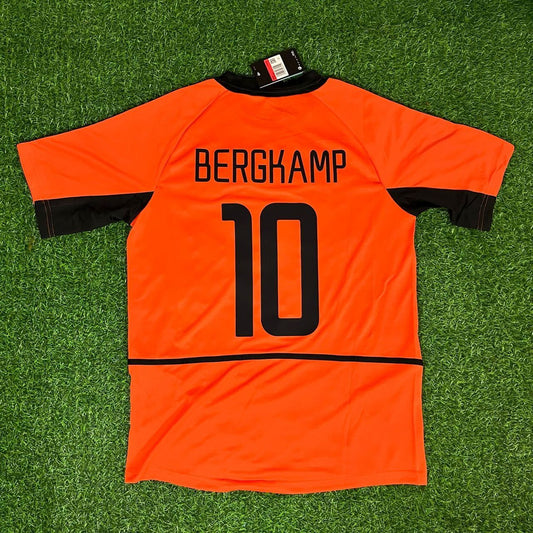 Netherlands 2002 World Cup Dennis Bergkamp Retro Football Jersey front view