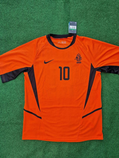 Netherlands 2002 World Cup Dennis Bergkamp Retro Football Jersey detail view