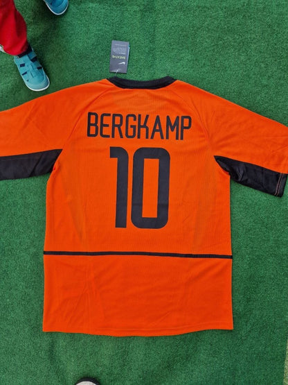 Netherlands 2002 World Cup Dennis Bergkamp Retro Football Jersey detail view