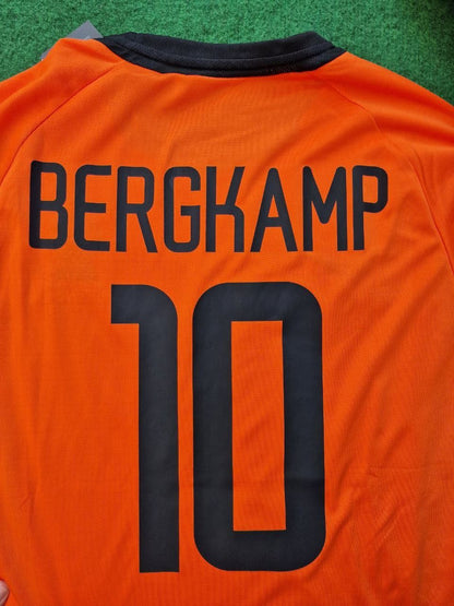 Netherlands 2002 World Cup Dennis Bergkamp Retro Football Jersey detail view