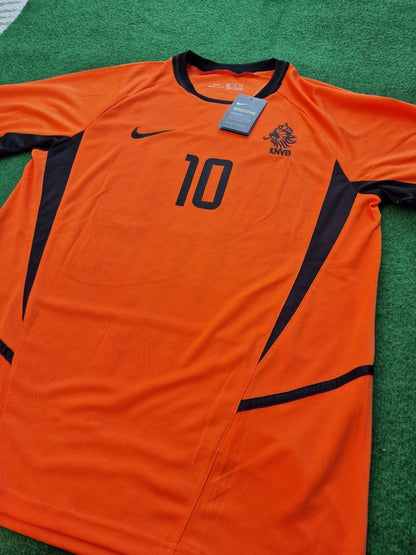 Netherlands 2002 World Cup Dennis Bergkamp Retro Football Jersey detail view