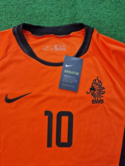 Netherlands 2002 World Cup Dennis Bergkamp Retro Football Jersey detail view