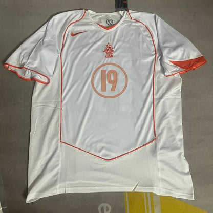 Netherlands 2006 Arjen Robben the White Football Jersey detail view