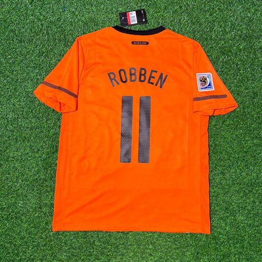 Netherlands 2010 World Cup Arjen Robben Football Jersey front view