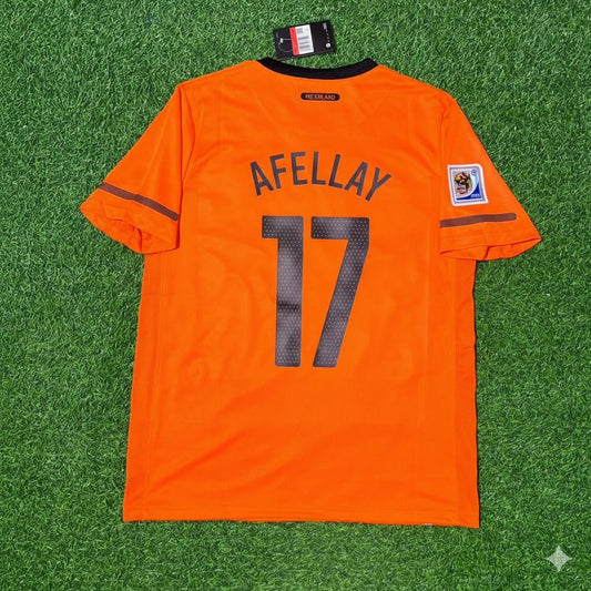 Netherlands 2010 World Cup Ibrahim Afellay Football Jersey front view