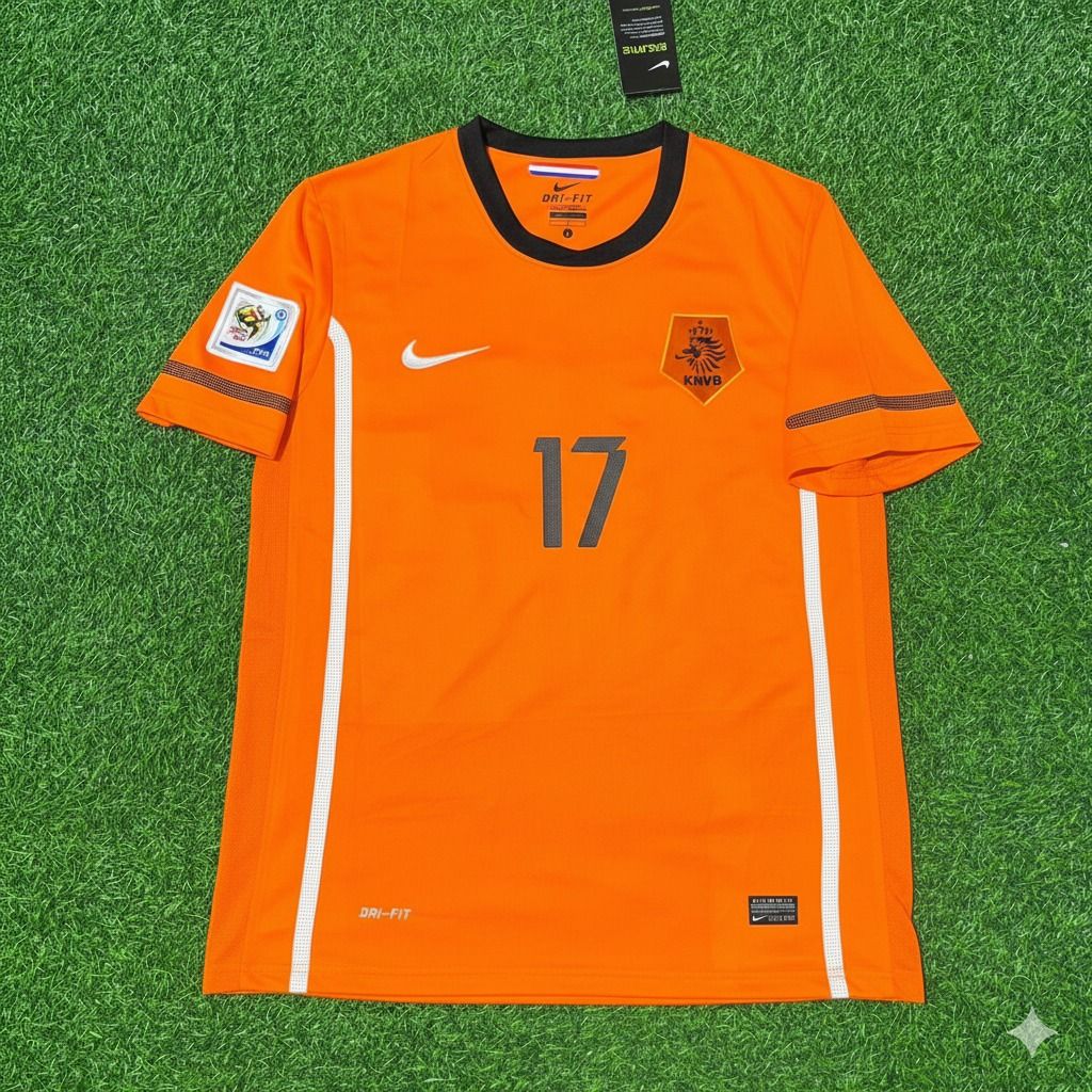 Netherlands 2010 World Cup Ibrahim Afellay Football Jersey back view