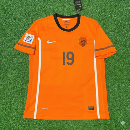 Netherlands 2010 World Cup Klaas Jan Huntelaar Football Jersey back view