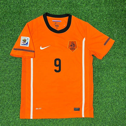 Netherlands 2010 World Cup Robin van Persie Football Jersey back view