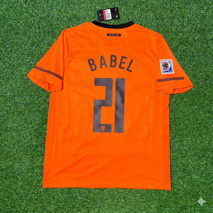 Netherlands 2010 World Cup Ryan Babel Football Jersey front view