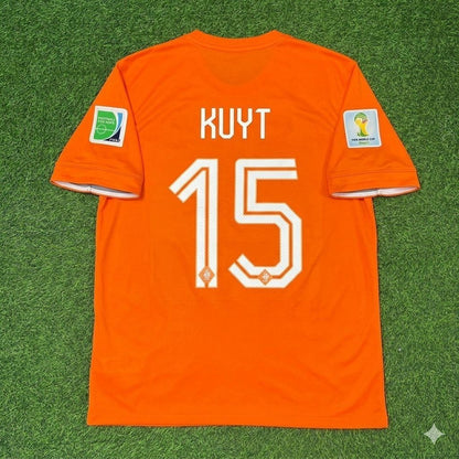 Netherlands 2014 World Cup Dirk Kuyt Home Football Jersey front view