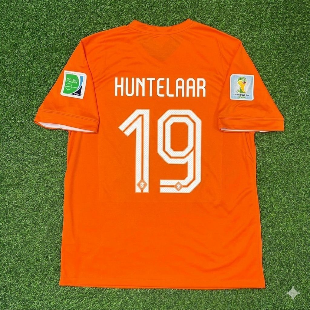 Netherlands 2014 World Cup Klaas-Jan Huntelaar Home Football Jersey front view