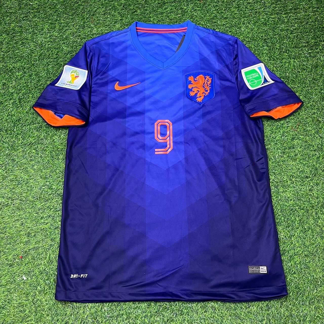 Netherlands 2014 World Cup Robin van Persie Retro Special Edition Football Jersey back view