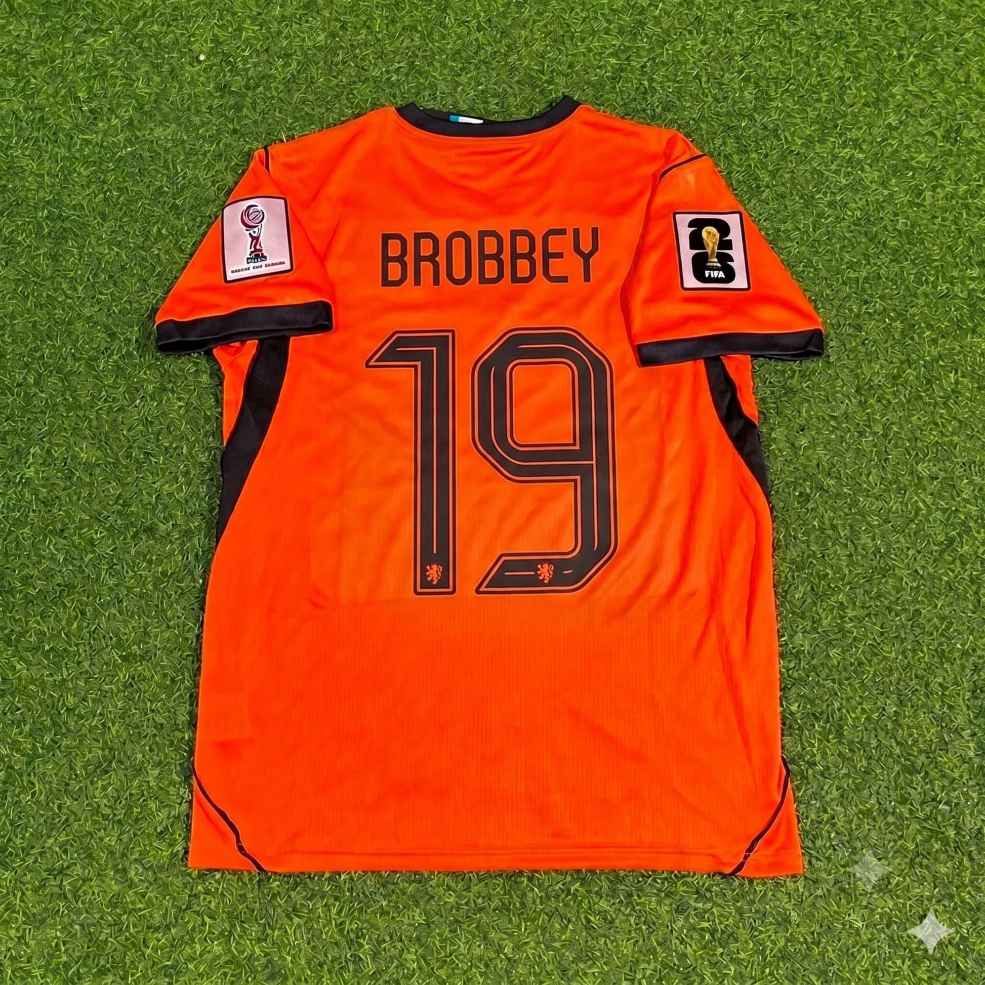 Netherlands 2026 World Cup Brian Brobbey #19 New Season Football Jersey front view