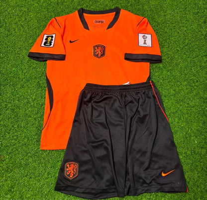 Netherlands 2026 World Cup Brian Brobbey Kids Football Jersey back view